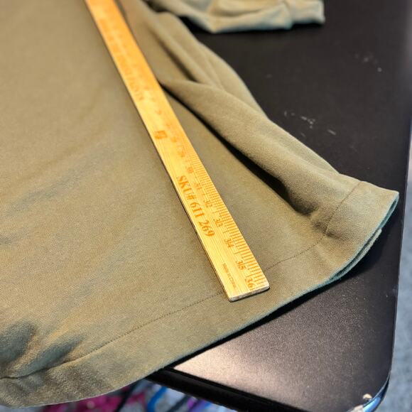 GAP Women’s Olive Green Mock Neck Sweatshirt Dress Size M Tall Cotton Blend - Picture 3 of 5